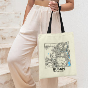 Sac Bourse Carte de la Ville de Busan, Corée du Su
