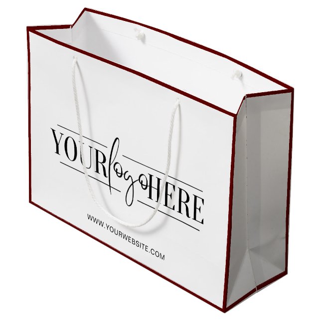 Sac boutique imprimé logo personnalisé (Dos Angle)