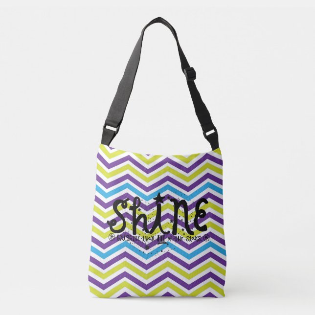 Sac brillant brillant coloré Chevron (Devant)