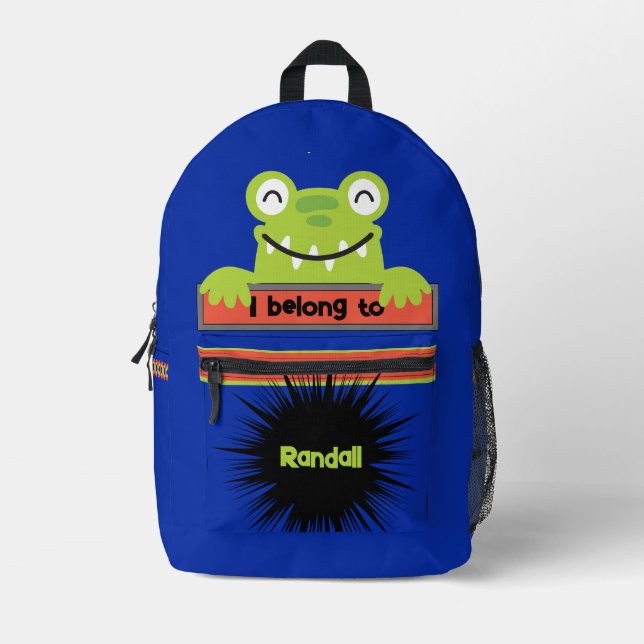 Sac Buddy Happy Green Frog Sac à dos personnalisé (Recto)