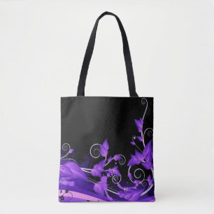 Sac cabas à vignes violettes feuillues