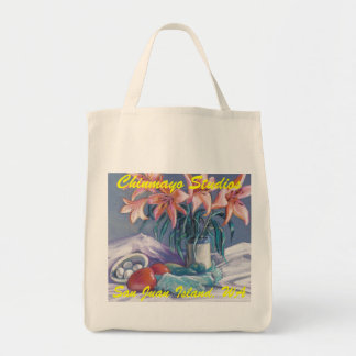 Sac cabas biologique Poivrons et Fleurs