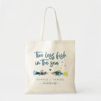Sac cabas de mariage Deux poissons de moins dans l