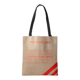 Sac cabas de shopping en papier THE pour une durée