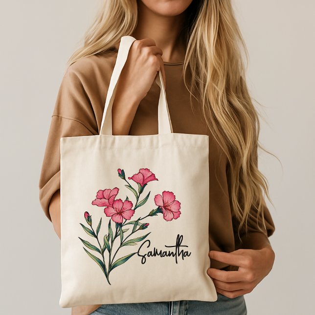 Sac cabas personnalisé à fleurs en aquarelle pour  (floral tote bag, watercolor flower tote, bridesmaid gift bag, mother’s day bag, bachelorette bag,)