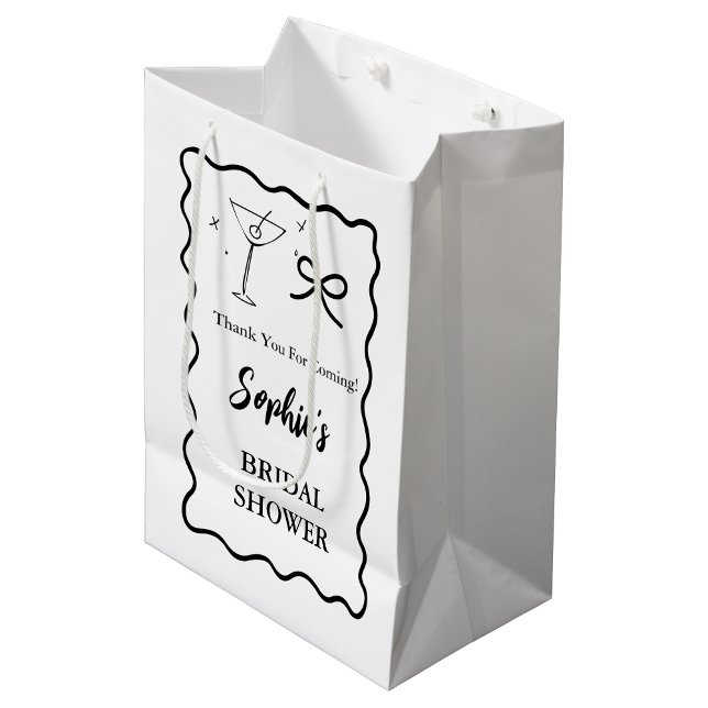 Sac cadeau à Fête des mariées rétro Wavy - Martini (Créateur téléchargé)