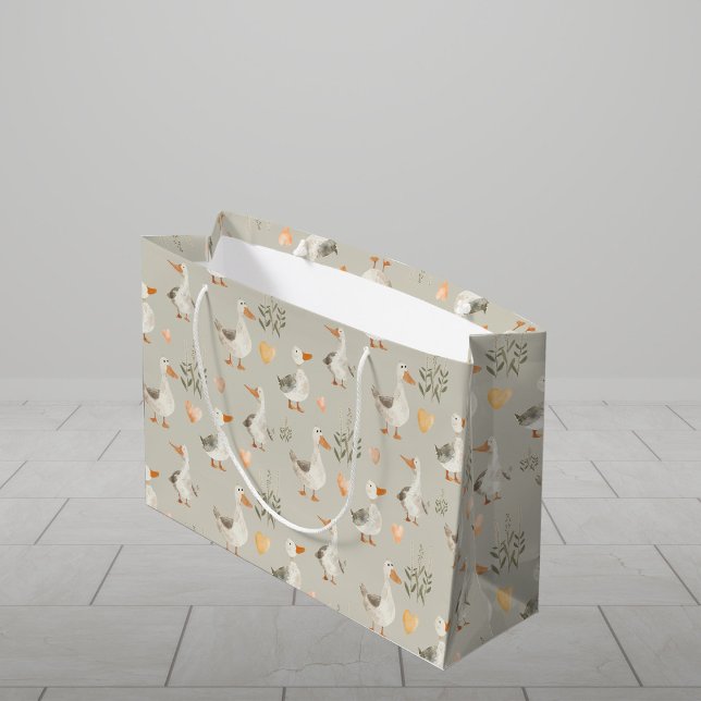 Sac cadeau à grande oie d'aquarelle (Créateur téléchargé)