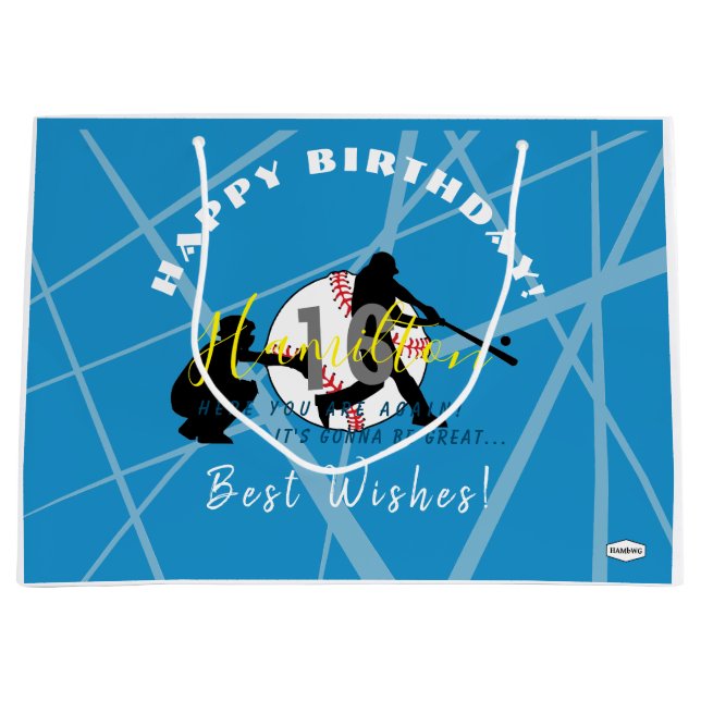 Sac cadeau à thème de baseball HAMbyWG (Devant)