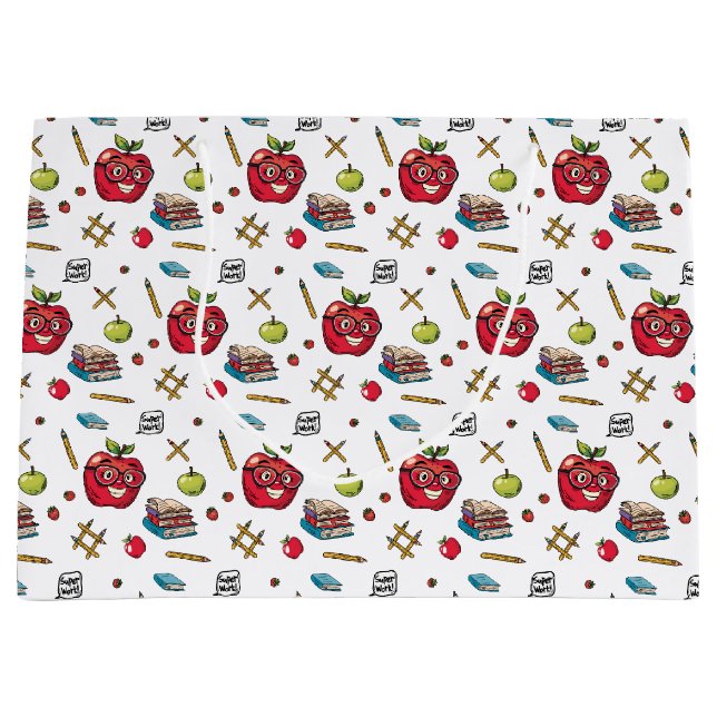 Sac cadeau à thème scolaire (Devant)