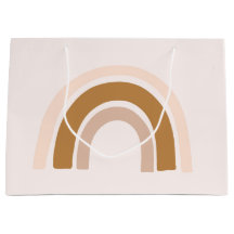 sac cadeau arc-en-ciel en neutres roses pour l'ann