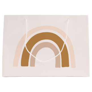 sac cadeau arc-en-ciel en neutres roses pour l'ann