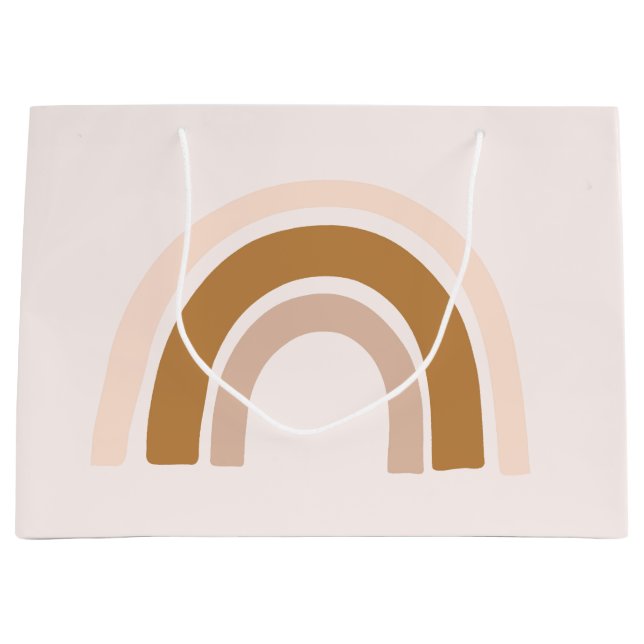 sac cadeau arc-en-ciel en neutres roses pour l'ann (Devant)