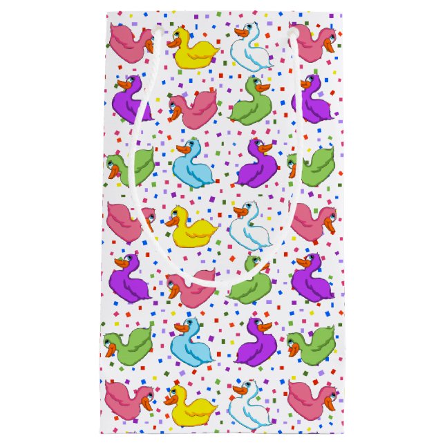 Sac cadeau aux canards colorés (Devant)