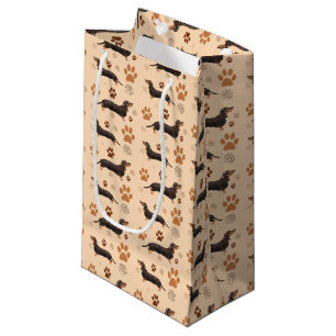 Sac cadeau aux empreintes de pattes de chien tecke