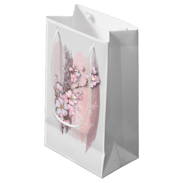 Sac cadeau aux fleurs de cerises Abstraites (Devant Angle)