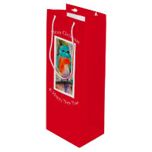 Sac cadeau aux oiseaux bleus