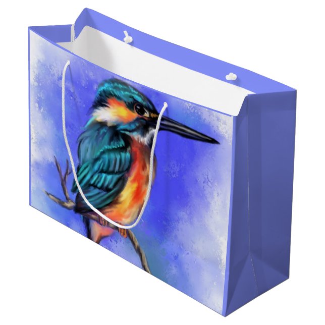 Sac cadeau aux oiseaux Kingfisher (Devant Angle)