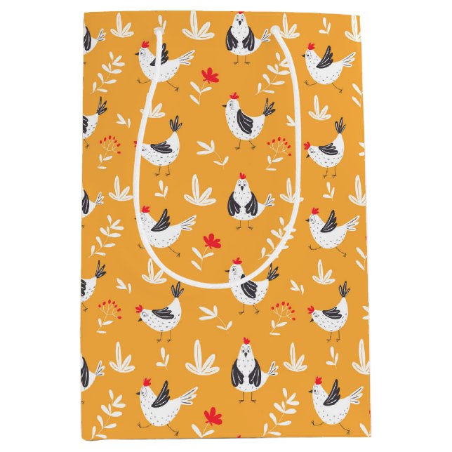 Sac cadeau aux poulets amusant (Devant)