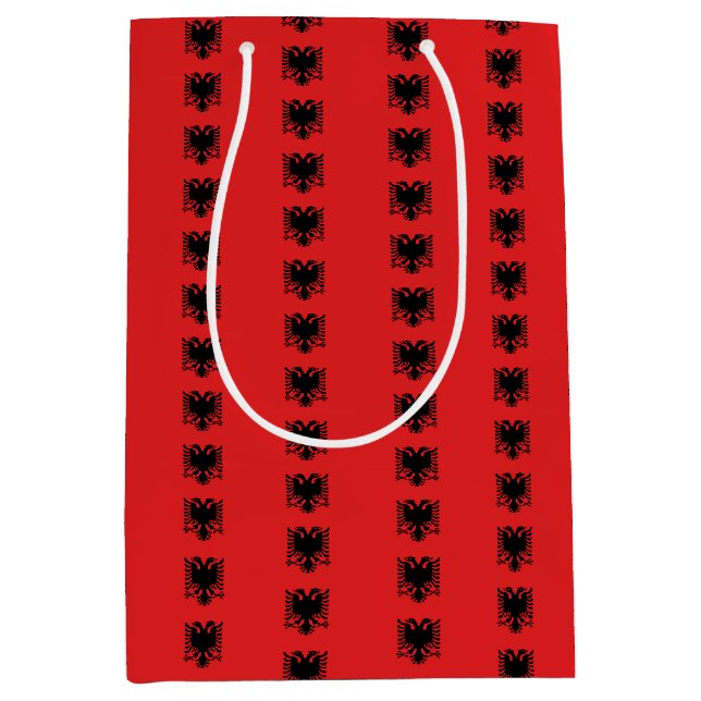 Sac cadeau avec drapeau d'Albanie (Devant)