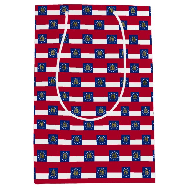 Sac cadeau avec drapeau de Géorgie, USA (Devant)