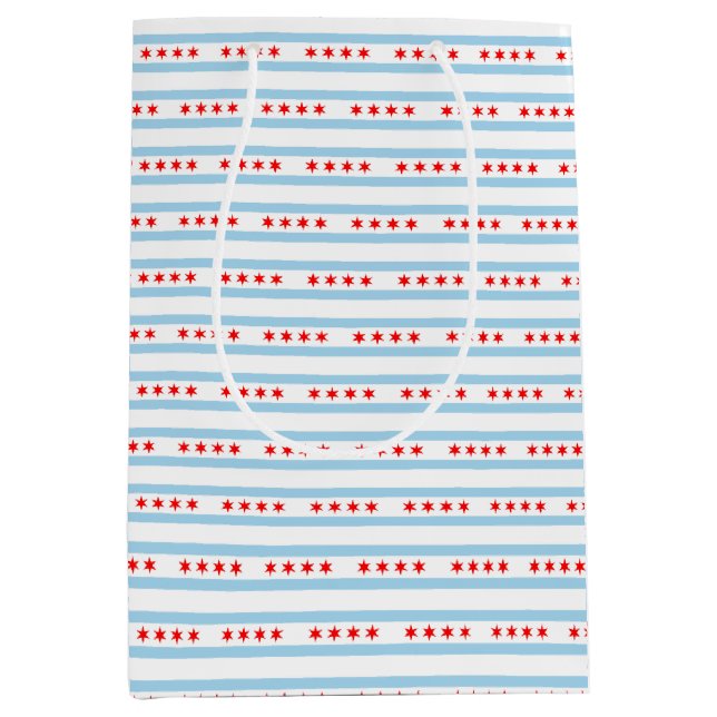 Sac cadeau avec le drapeau de Chicago, USA (Devant)