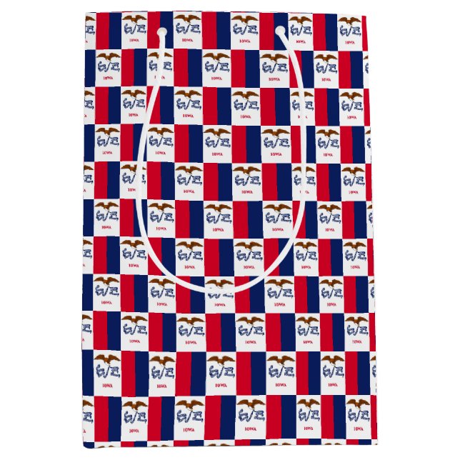 Sac cadeau avec le drapeau de l'Iowa, USA (Devant)