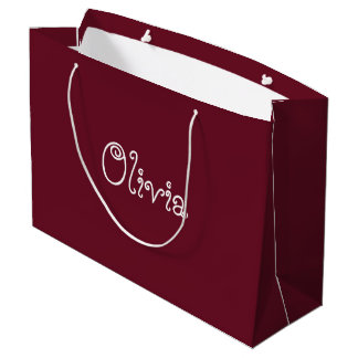Sac cadeau Baby shower couleur chili