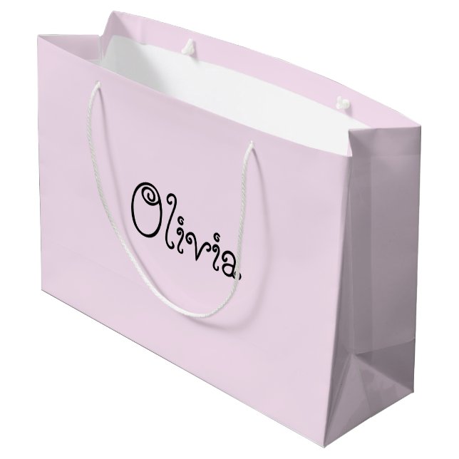 Sac cadeau Baby shower couleur rose clair (Dos Angle)