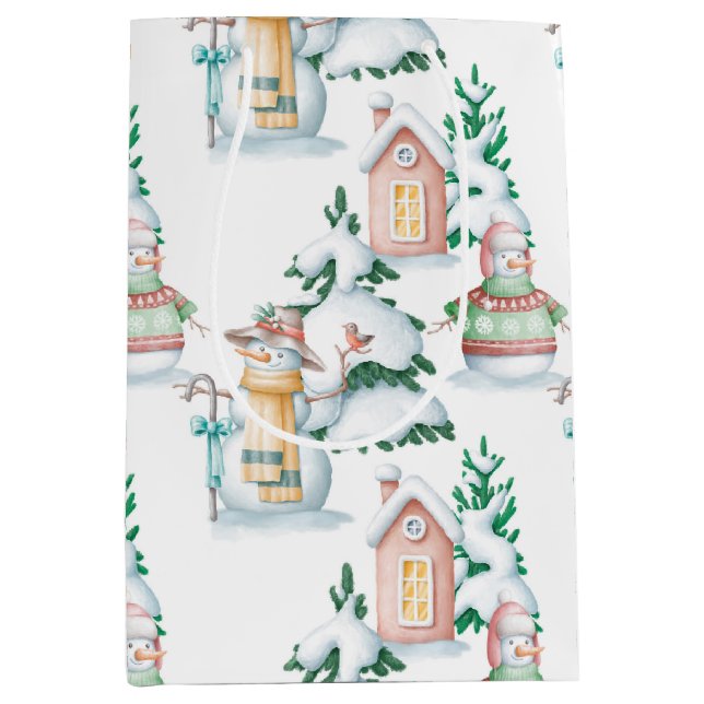 Sac cadeau Baby shower d'hiver (Devant)