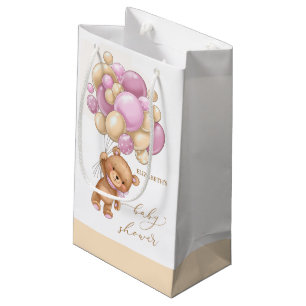 Sac cadeau Baby shower pour bear Pink Balloons