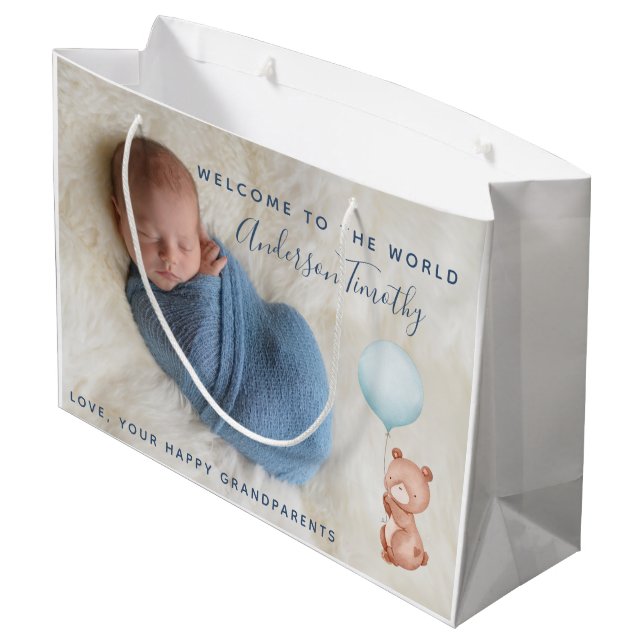 Sac cadeau bébé nouveau-né (Dos Angle)