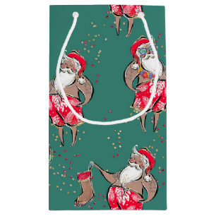 Sac cadeau Black Tropical Père Noël