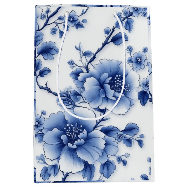 Sac cadeau Blue Bloom (Devant)