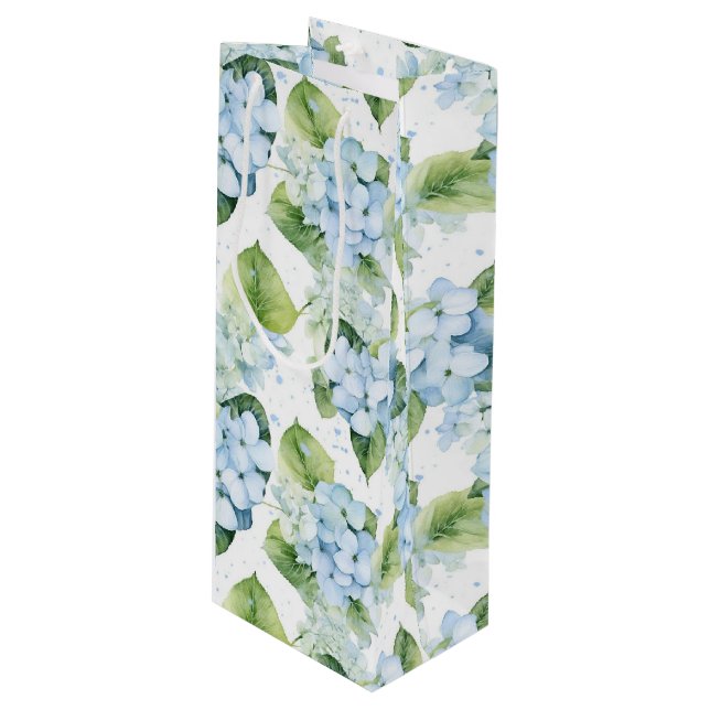 Sac cadeau Blue Hydrangeas (Devant Angle)