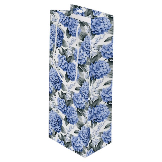 Sac cadeau Blue Hydrangeas (Devant Angle)