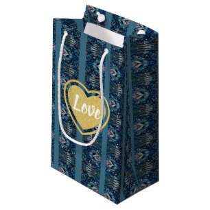 Sac cadeau Blue Stripe LOVE de Poet Adiela Akoo