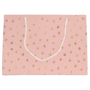 Sac cadeau Blush Pink Gold Star Motif FCEC Grand
