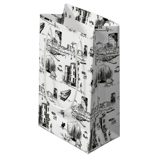 Sac cadeau Boston Toile (Devant Angle)