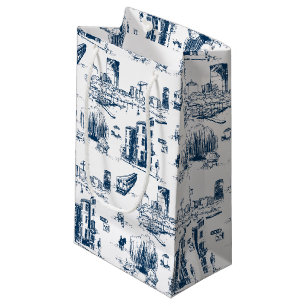 Sac cadeau Boston Toile Navy