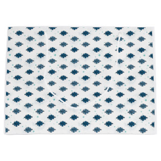 Sac cadeau brillant grande taille à motif de nœud