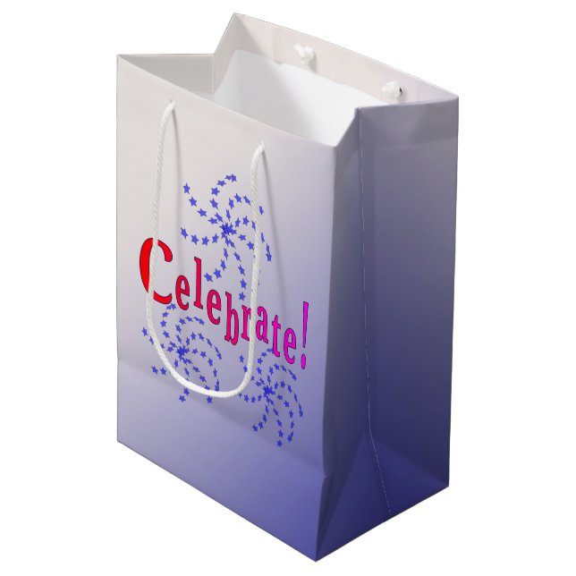 Sac cadeau - Célébrez avec Fireworks (Devant Angle)
