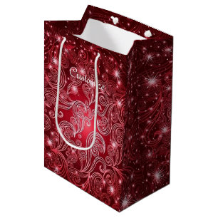 Sac cadeau Celestial Red Swirls & Stars