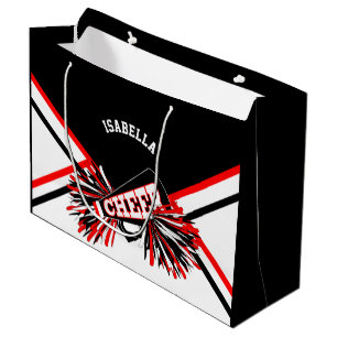 Sac Cadeau Chevrons - Rouge, Noir, Blanc - Grand