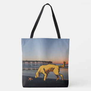 Sac cadeau Chien Jaune Fourre-tout ou épicerie réu