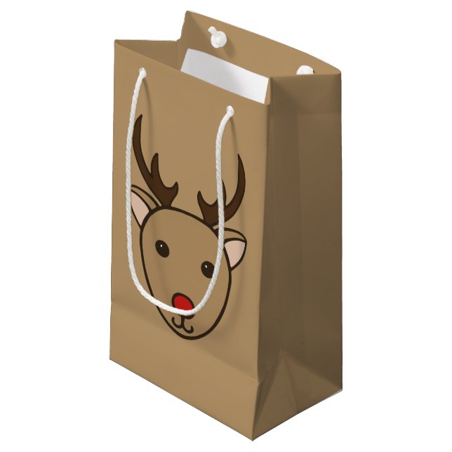 Sac cadeau classique de rennes de Noël (Devant Angle)