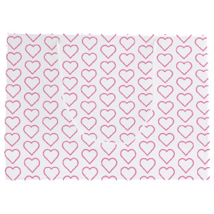 Sac cadeau coeurs d'amour rose