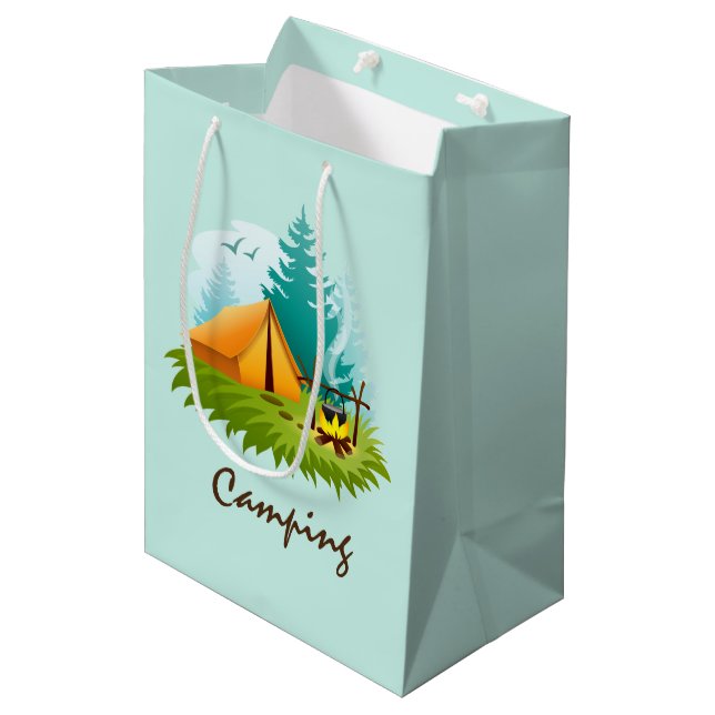 Sac cadeau Conception Camping Camping (Devant Angle)