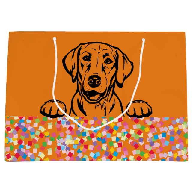 Sac cadeau Confetti du Labrador Party (Devant)