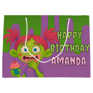 Sac cadeau cool fille Zombie réversible