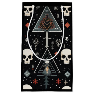 Sac cadeau crâne et arbre